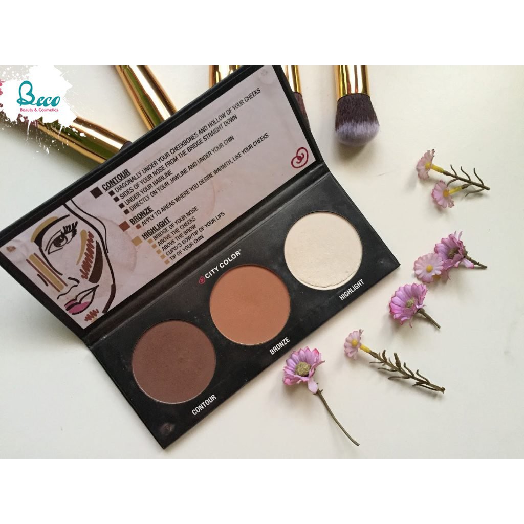 Bảng Phấn Tạo Khối Và Highlight 3 ô City Color Contour Palette  - Phụ Nữ Làm Đẹp - Hàng nhập khẩu