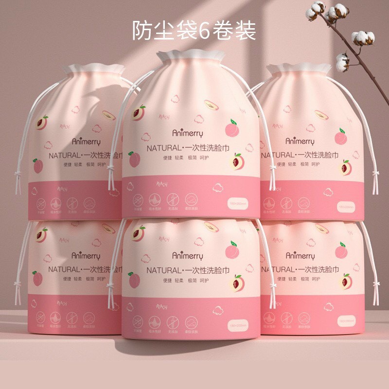 Khăn mặt khô dùng 1 lần-Bobu shop-Cuộn tẩy trang, lau khô, lau ướt giấy cotton lau mặt dùng một lần Mocco Nội địa trung