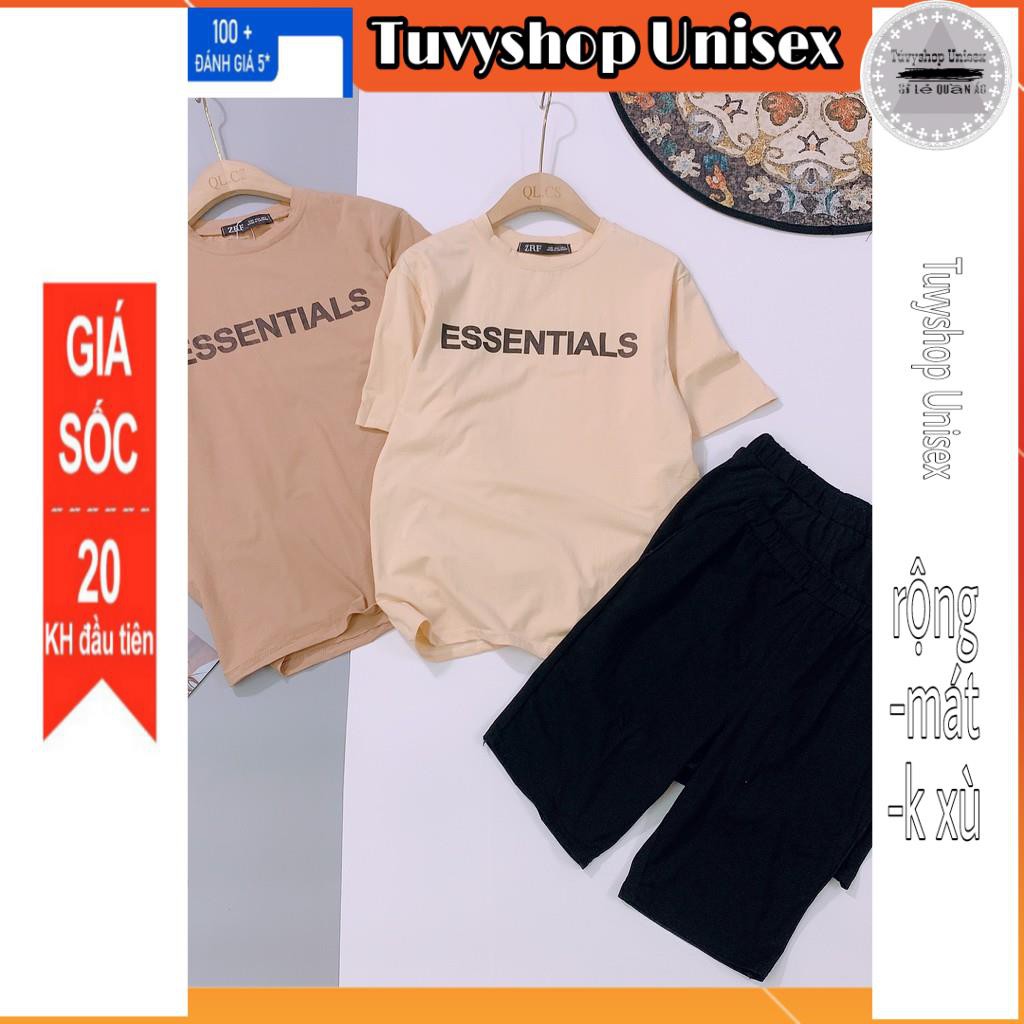Set đồ nữTUVYSHOPbộ áo ESSEN quần legging cotton siêu mát màu da