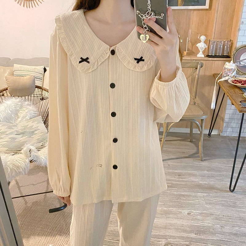 Bộ ngủ nữ cao cấp,pijama cotton dài tay công chúa dễ thương C40 | BigBuy360 - bigbuy360.vn