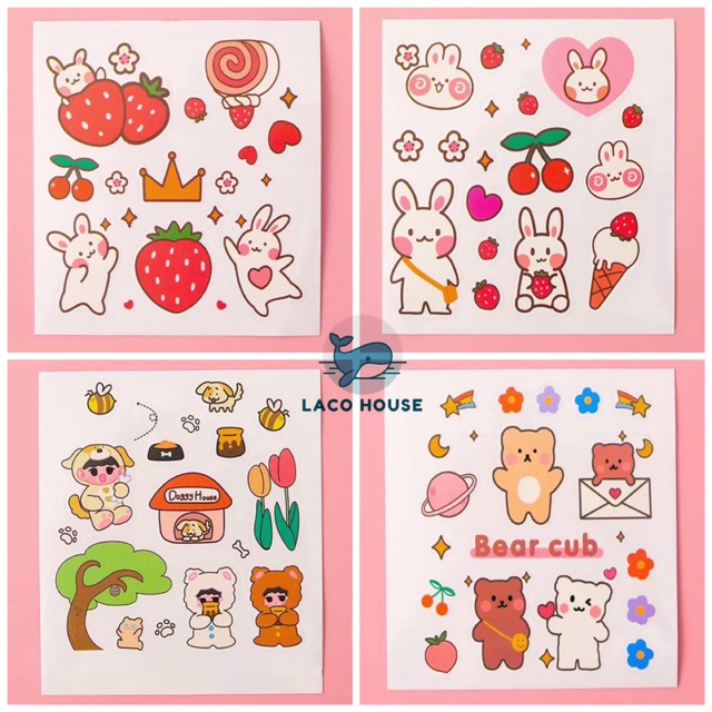 SET HÌNH DÁN STICKER TRANG TRÍ CUTE J20