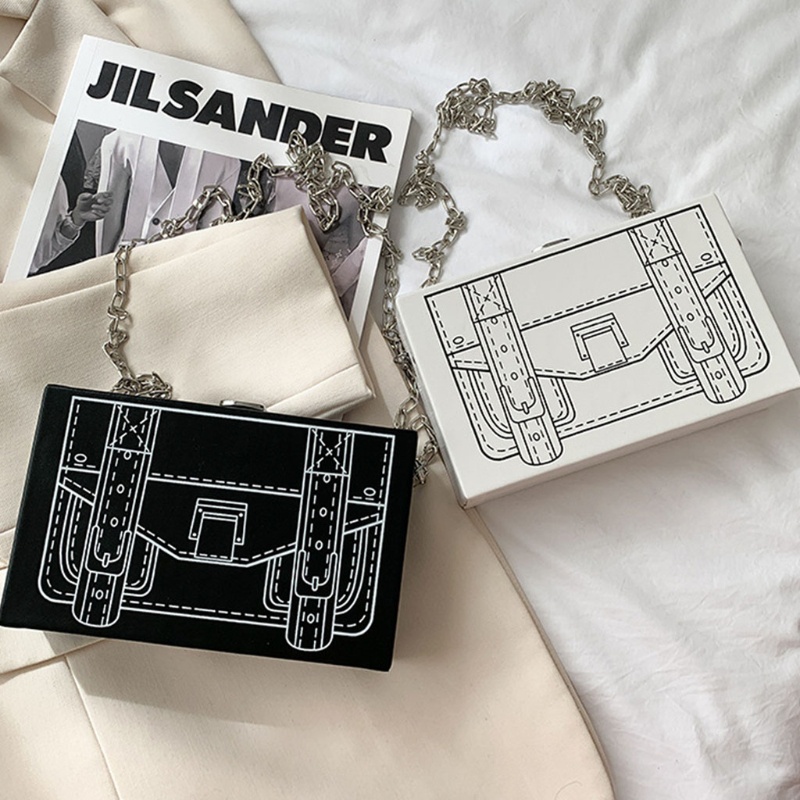 Túi Đeo Chéo Giả Da Hình Chữ Nhật In Hình Anime Phong Cách Harajuku Nhật Bản