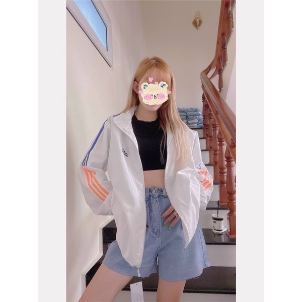 Áo khoác unisex form rộng- Áo khoác Adidas SIÊU HOT kẻ sọc,có 4 màu,from rộng