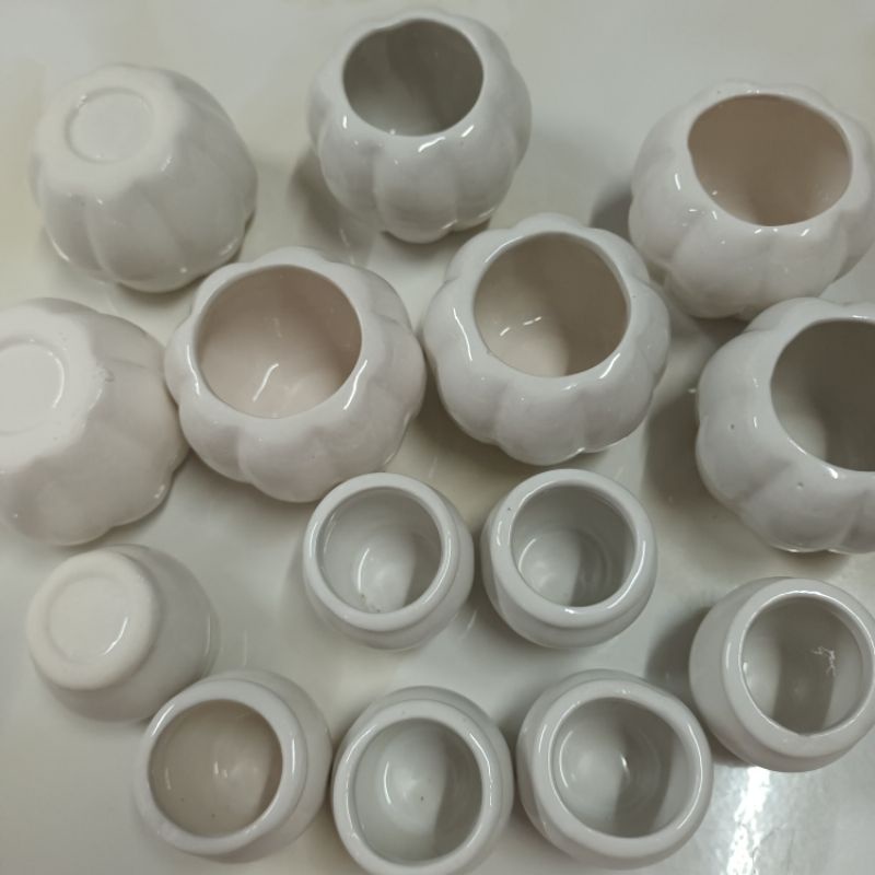 Chậu sứ trồng cây, trồng hoa, chậu sứ hình trái cà mini