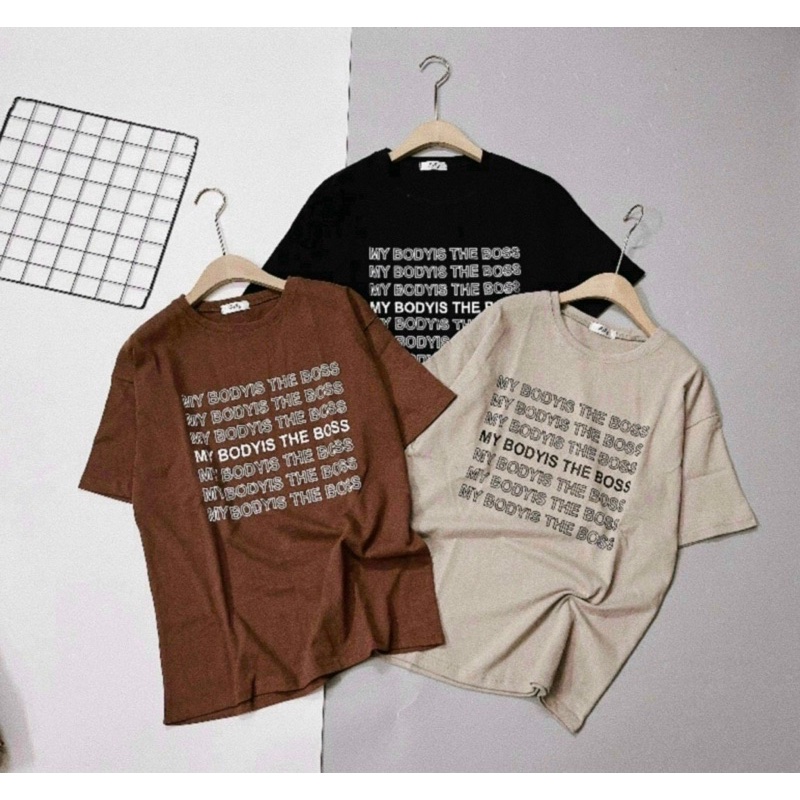 Áo phông nam nữ chữ nhỏ chất tuyết nhung