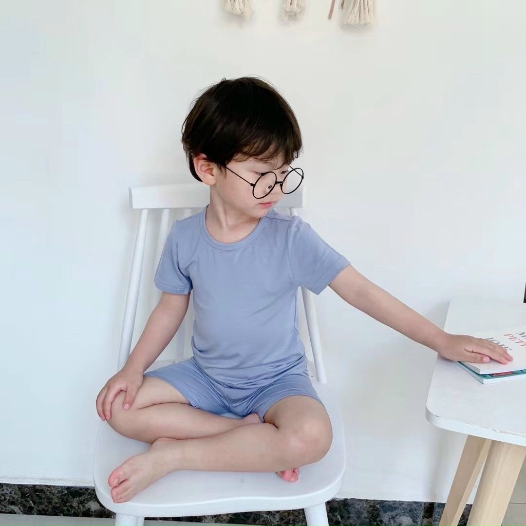 Set bộ đùi trơn vải mềm đơn màu cho bé S722. &lt; FOM NHỎ HƠN 1 SIZE]