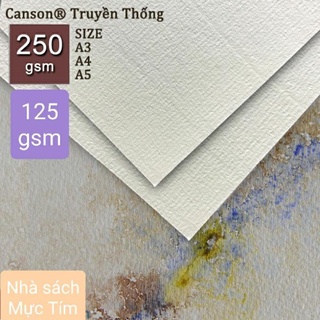 Giấy vẽ a4 canson dày - mỏng -định lượng 125gsm-250gsm