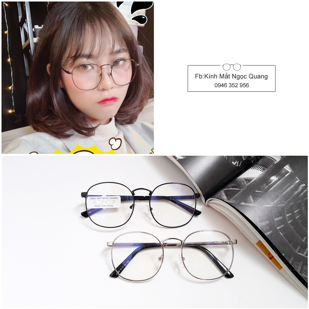 Gọng Kính Kim Loại Vintage 9396 ( Kèm Tròng Mắt Cận)