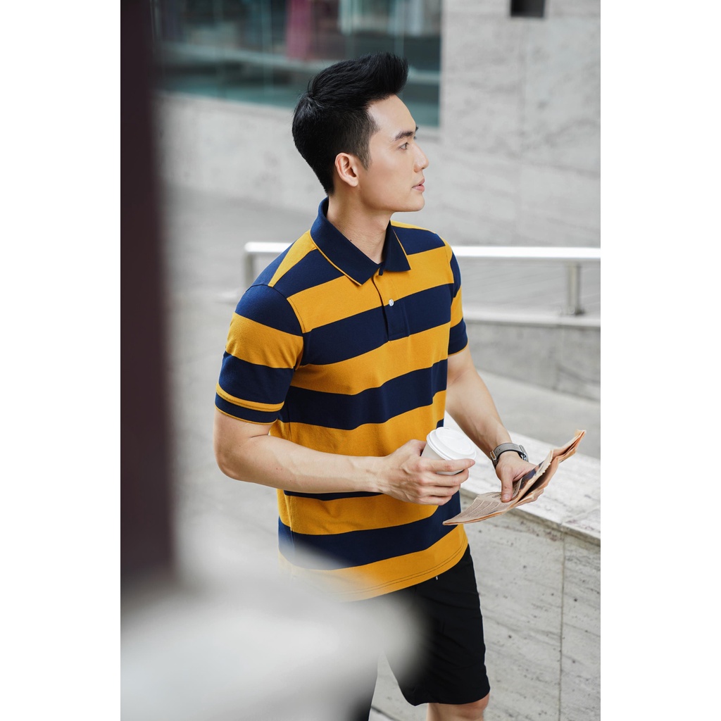 Áo polo nam kẻ ngang local brand 360 BOUTIQUE chất vải cao cấp - POKTK229 | BigBuy360 - bigbuy360.vn