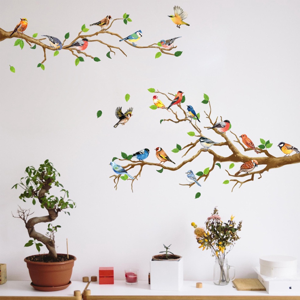 YOLA Miếng Dán Tường Hình Con Chim