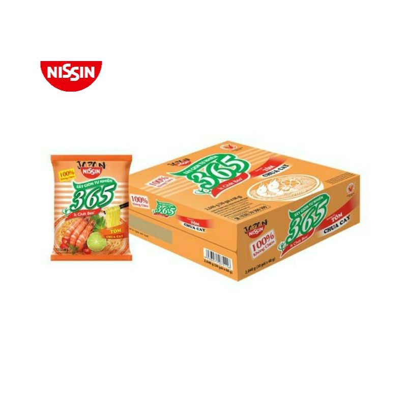 Thùng 30 Gói - Mì không chiên Nissin 365 [Với 4 hương vị lựa chọn]