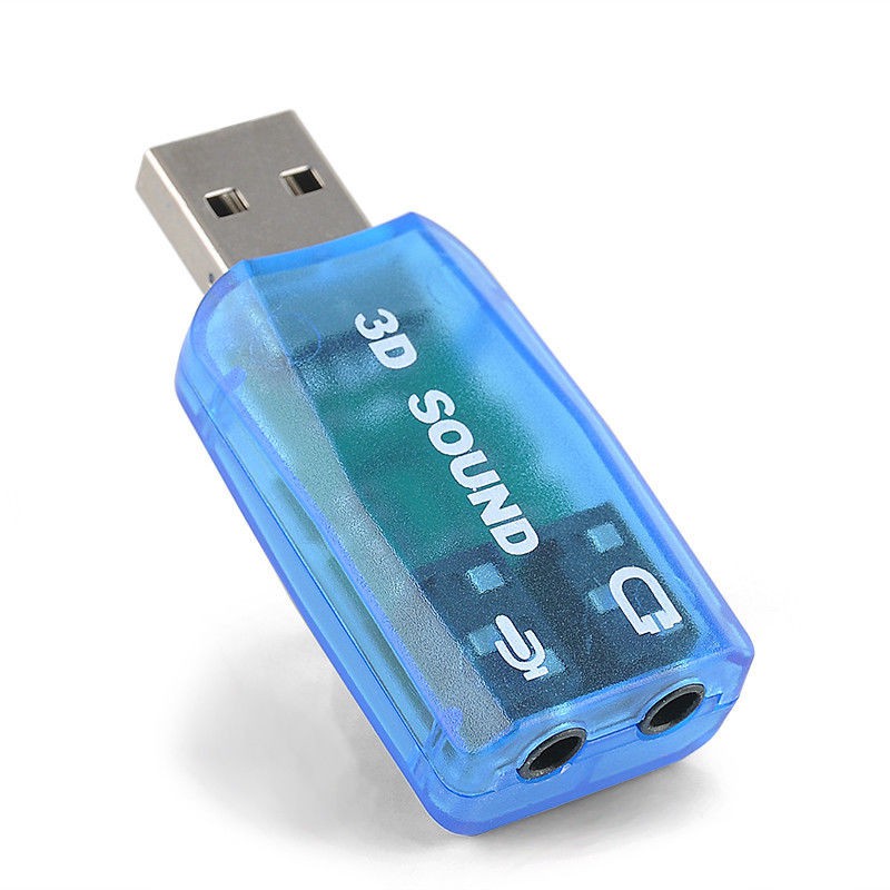 Đầu chuyển đổi âm thanh cổng USB sang đầu cắm 3.5mm cho máy tính