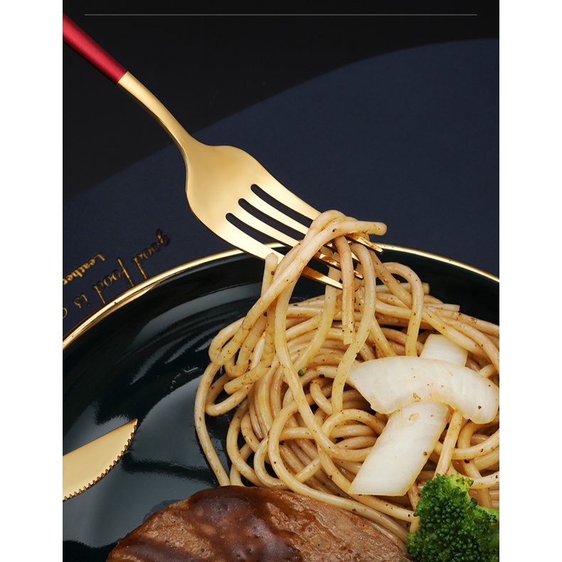 Bộ 4 dụng cụ ăn uống bằng thép không gỉ phong cách Trung Hoa cho năm mới