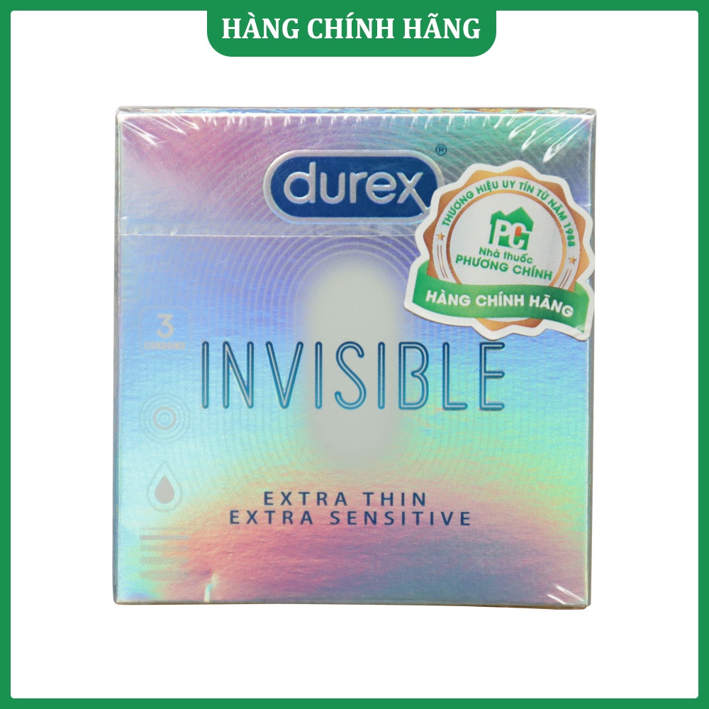 Bao Cao Su Durex Invisible Extra Thin Extra Sensitive - Siêu Mỏng Cho Cảm Giác Chân Thật