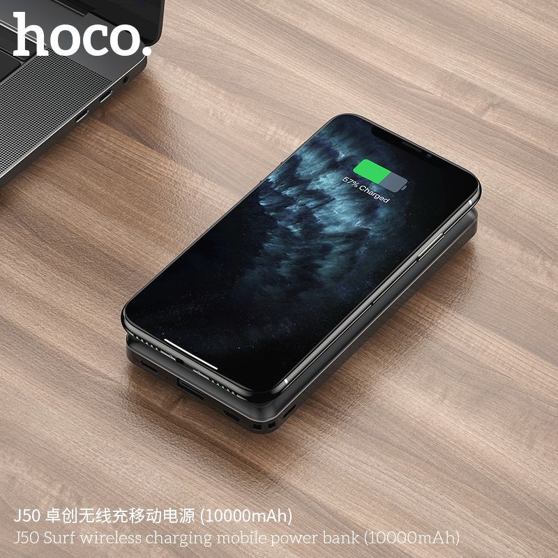 [CHÍNH HÃNG] Pin Sạc Dự Phòng Tích Hợp Sạc Không Dây Hoco 10000 Mah ✔Hỗ Trợ Sạc Nhanh