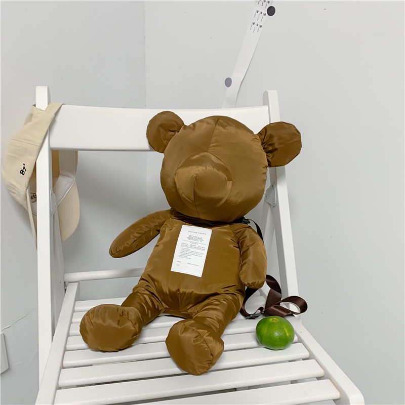 Ba Lô Đeo Vai Đính Gấu Bông Kiểu retro Dễ Thương Cho Nữ