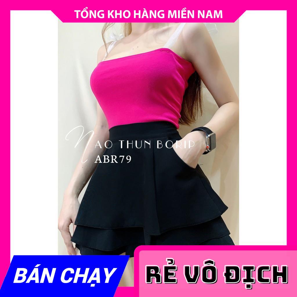 ÁO THUN BORIP THẮT NƠ VAI - ÁO ỐNG THẮT NƠ ABR79 ⚡100% ẢNH THẬT⚡ CHUYÊN SỈ - GIÁ TỐT