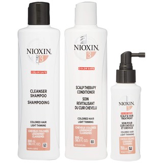 Bộ KIT dầu gội xả và tinh dầu Nioxin chống rụng tóc System 3 300ml ( Colored Hair) "