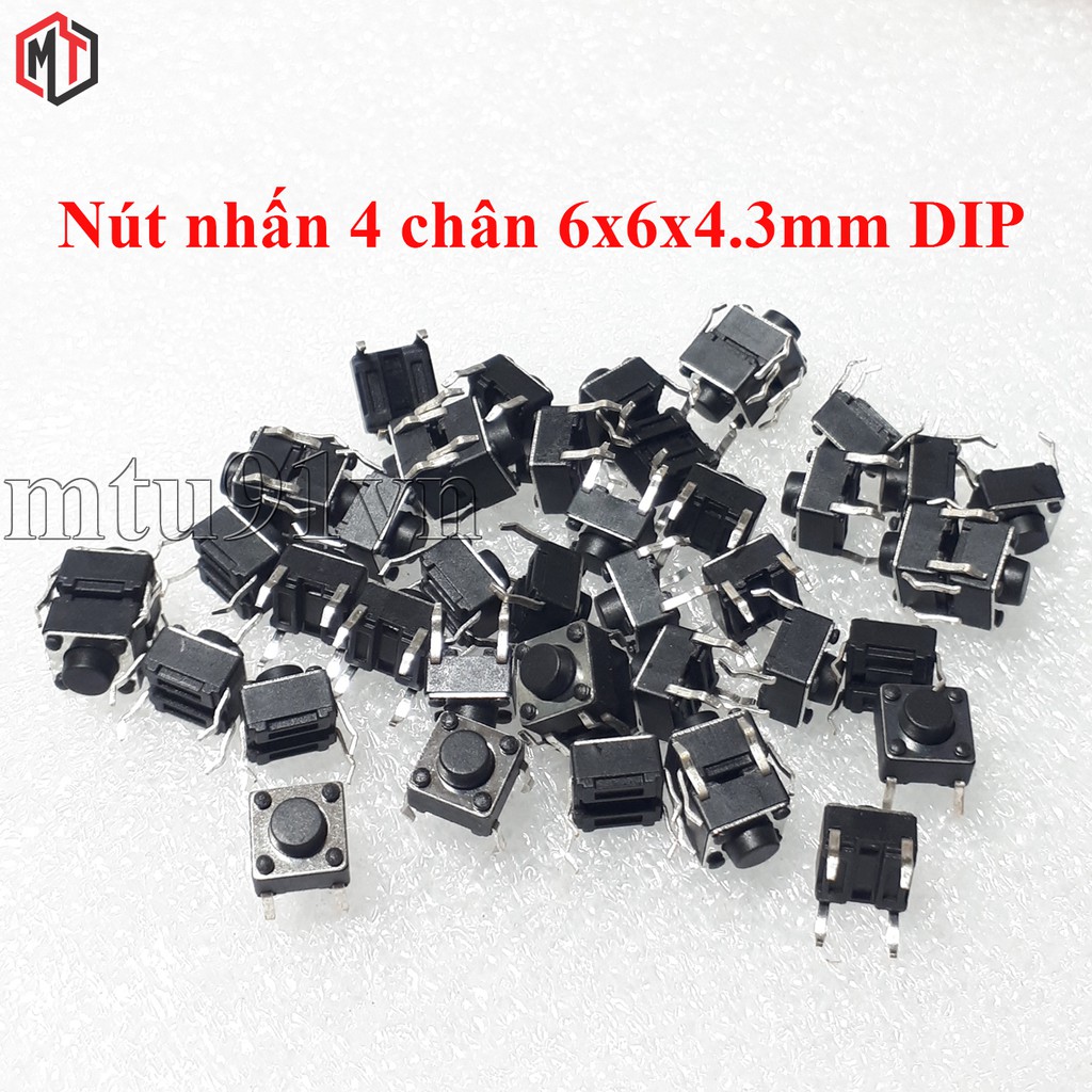 Nút nhấn 4 chân 6x6x4.3mm DIP