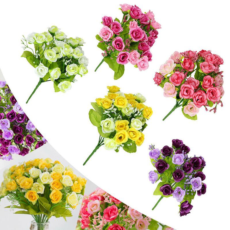 21 Bông Hoa Hồng Giả Trang Trí Tiệc Cưới