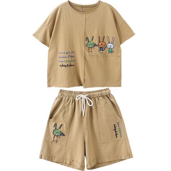 Đồ Bộ Nữ Mặc Nhà -  MayLinh shop - Bộ Ngủ Chất Cotton Mát Lạnh Siêu Cute - In Hình Thỏ Xinh Xắn Ngộ Nghĩnh