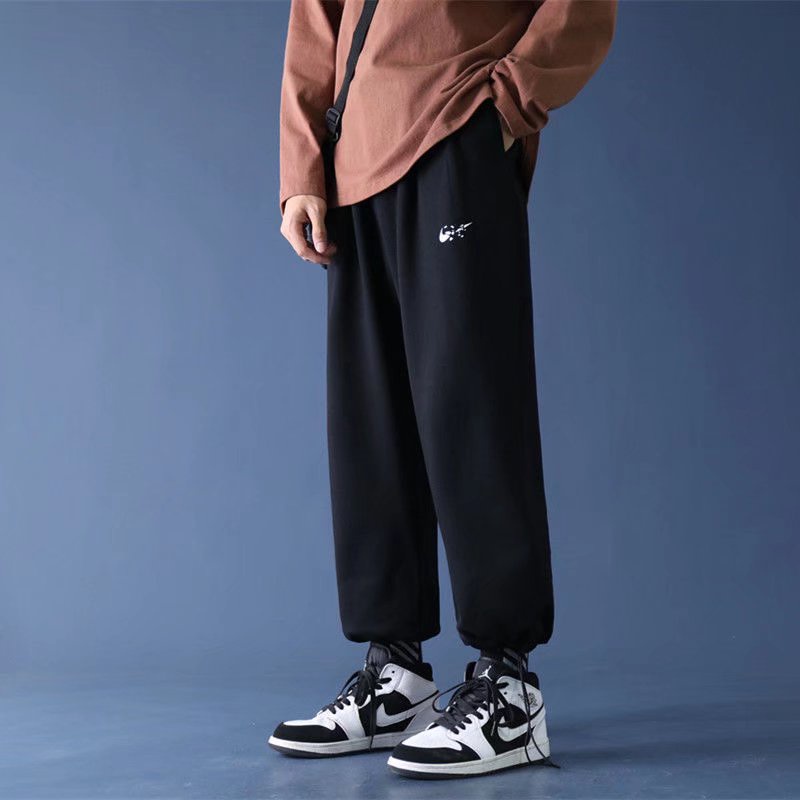 Quần jogger cotton ống rộng phong cách Hàn Quốc thời trang