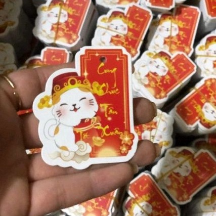 1 Tag treo trang trí Tết ( tặng kèm dây treo)