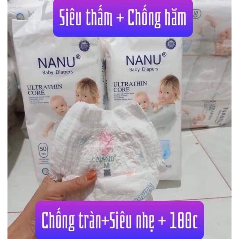 SIÊU BỈM XUẤT NHẬT [NANU BABY]COMBO 50 MIẾNG BỈM QUẦN NANU M50/ L50/ XL50/ XXL50 MIẾNG