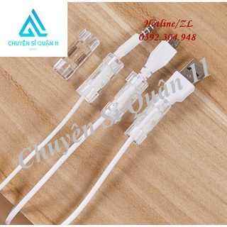 Nẹp dây điện dán tường treo giữ cố định dây sạc, cáp sạc thông minh,bộ kẹp đi dây điện 20 cái kèm keo dán GD468-NepDD
