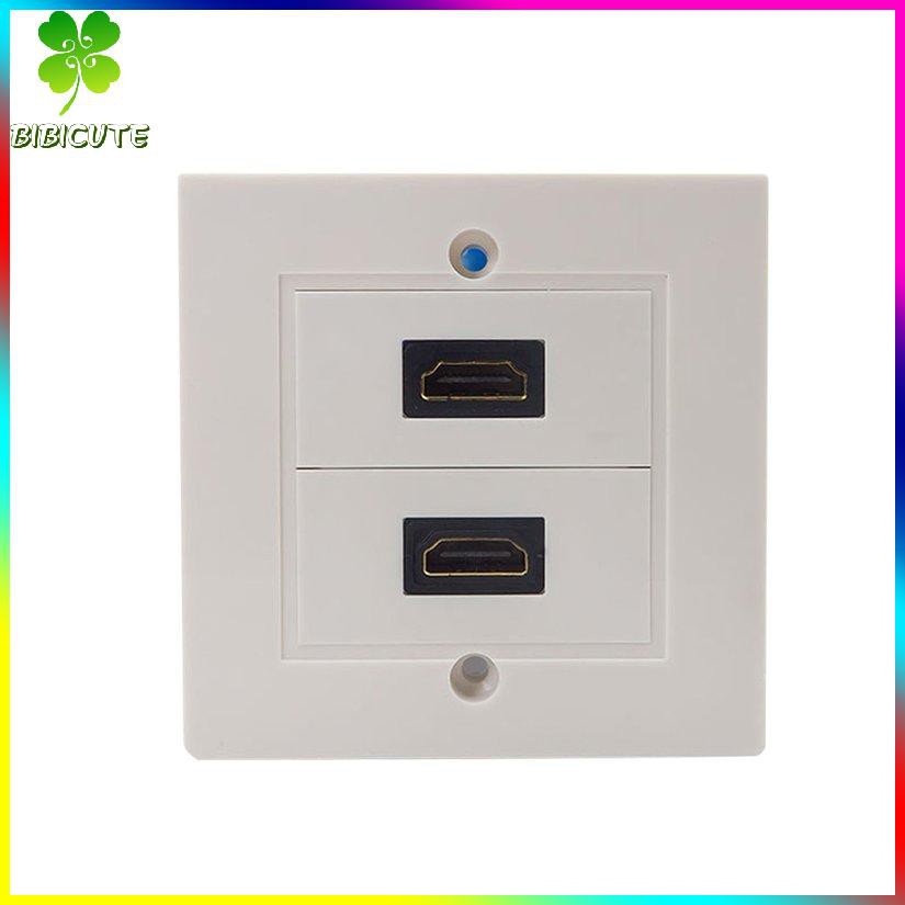 [Fast delivery]Twin HDMI-compatible Lead Wall Plate 1080 Tv Cable Faceplate Socket Connector