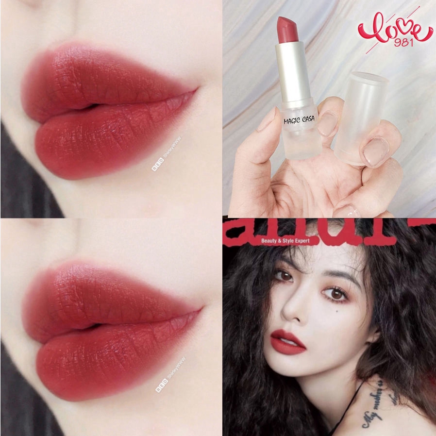 (Hàng Mới Về) Son Lì Lâu Trôi Chống Thấm Nước Chống Dính Thiết Kế Vỏ Hình Viên Đá Nhỏ Xinh Xắn | BigBuy360 - bigbuy360.vn