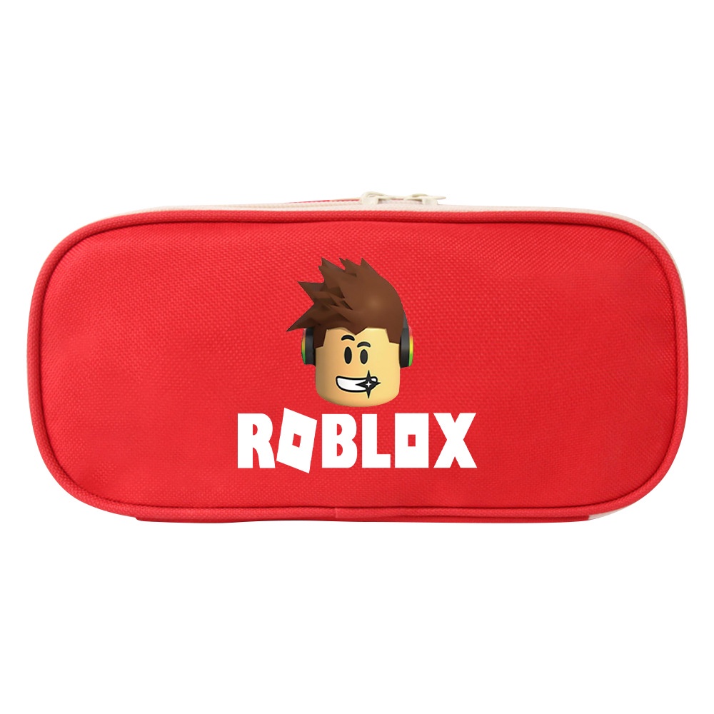 Túi Đựng Bút Vải Canvas Đa Năng Họa Tiết Hoạt Hình ROBLOX Dễ Thương Cho Bé