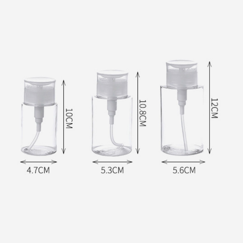 Bình nhựa rỗng đựng dung dịch tẩy sơn móng tay 100/ 150/ 200ml tiện dụng