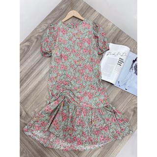 Váy đầm tiểu thư thiết kế đuôi cá dây rút eo
