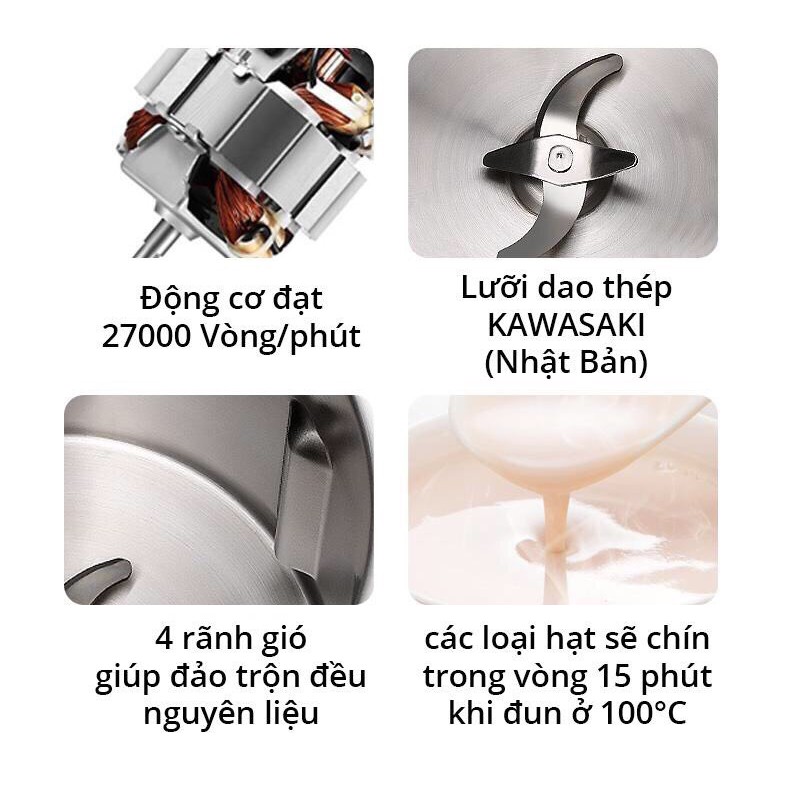 [CHÍNH HÃNG] MÁY LÀM SỮA MINI SNAPBEE bảo hành trọn đời - 1 đổi 1 trong 12 tháng | BigBuy360 - bigbuy360.vn