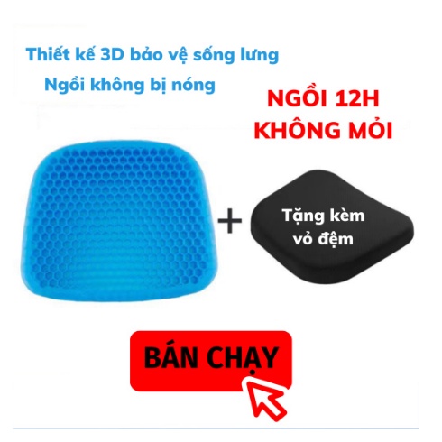 Đệm Ngồi Bệt Đệm Ngồi 3D Thoáng Khí Lót Ghế Ô Tô Văn Phòng Ngồi Lâu Không Mỏi Moda.H