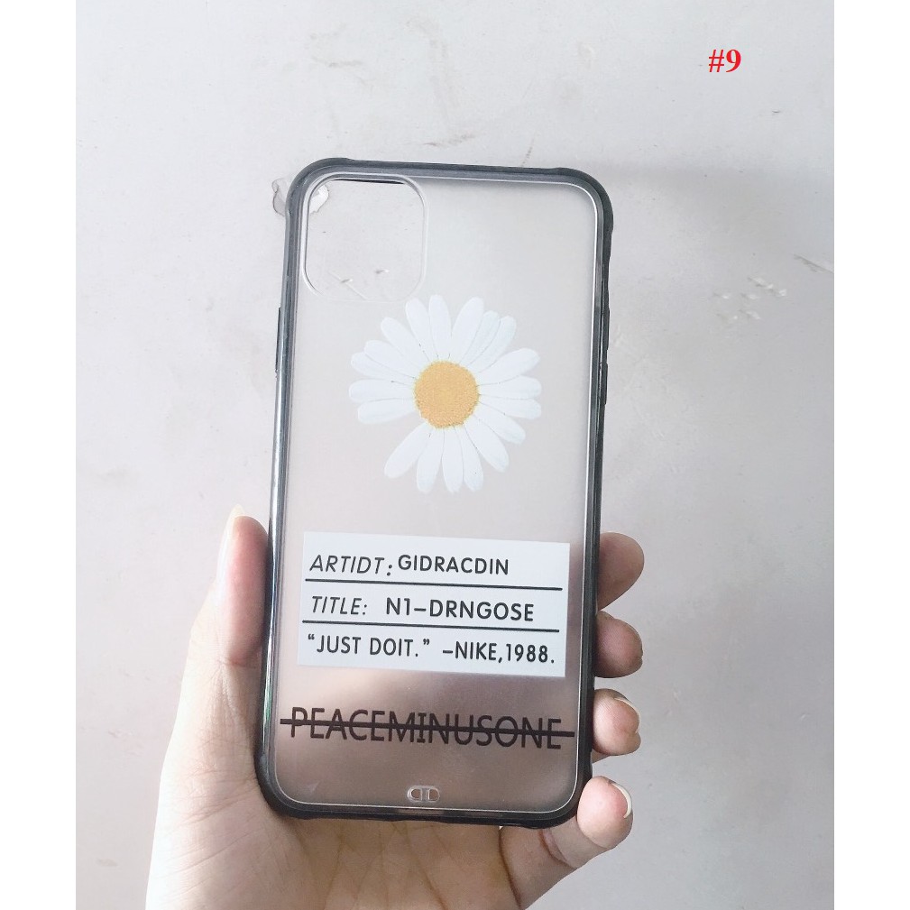 Ốp viền màu lưng nhám hoa cúc Iphone 11promax chống sốc 4 góc cạnh