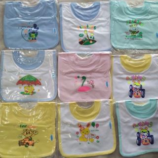 Yếm cotton 2 lớp chui đầu( set 5 chiếc)