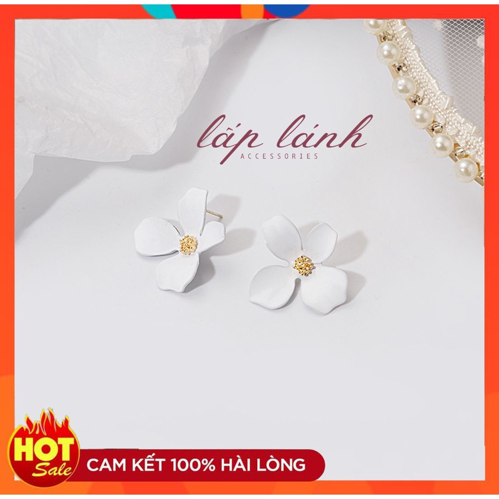 [HOT] BÔNG TAI KHUYÊN TAI HÌNH HOA 4 CÁNH ĐỦ MÀU PHONG CÁCH THỜI TRANG CÁ TÍNH NỔI BẬT222BT084