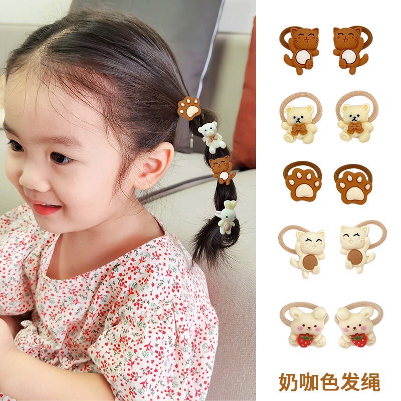 Set 2 cột tóc (1 cặp) hoạt hình vòng nhỏ xinh xắn DTonline (chọn mẫu)