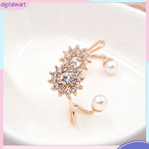 Đôi khuyên tai hình bông tuyết đính hạt ngọc trai sang trọng cho nữ