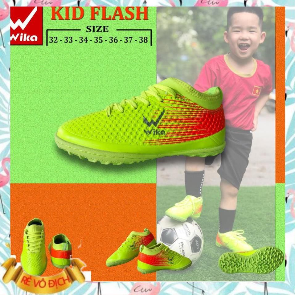 [Sales Sốc] Giày bóng đá trẻ em Wika Kid Flash,giày thể thao trẻ em chính hãng