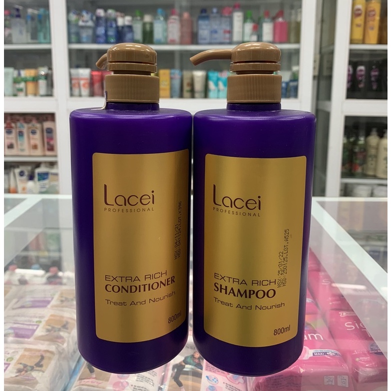 COMBO dầu gội dầu xã Lacei tím 800ml