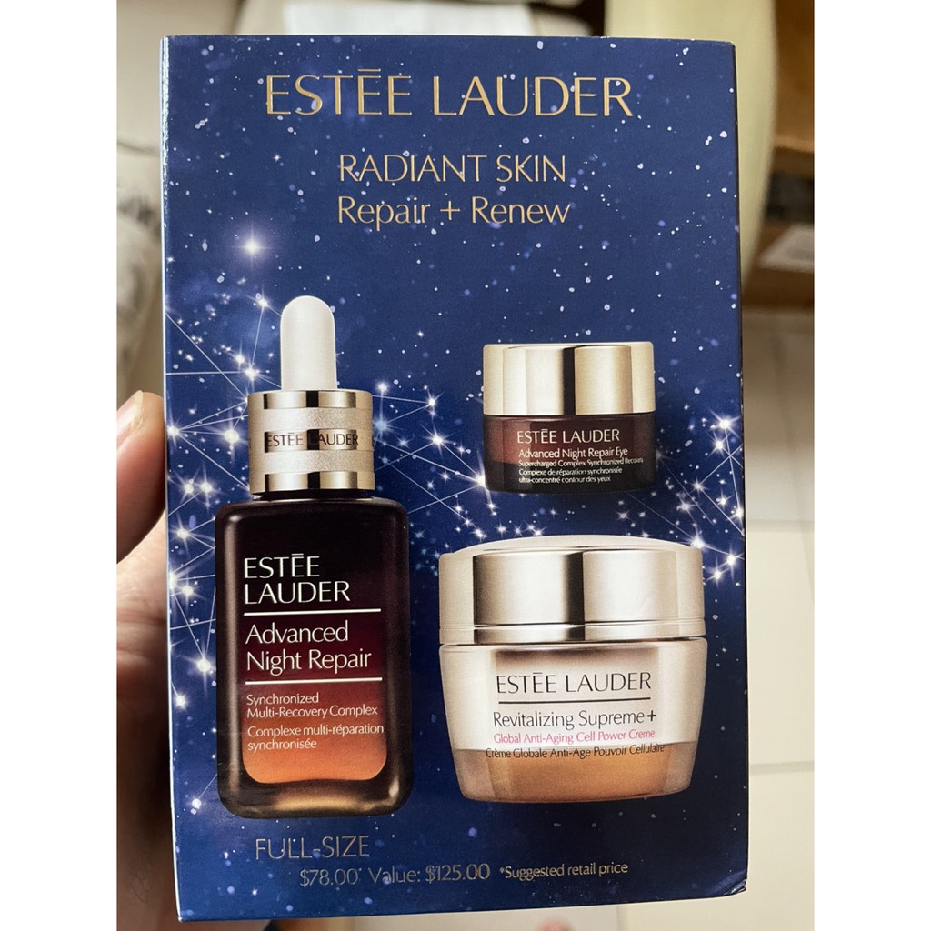 [CÓ BILL US] [DATE 2023] [TÁCH SÉT] Set Estee Lauder Repair Renew 3 món (Serum 30ml + kem dưỡng 15ml + kem mắt 5ml)