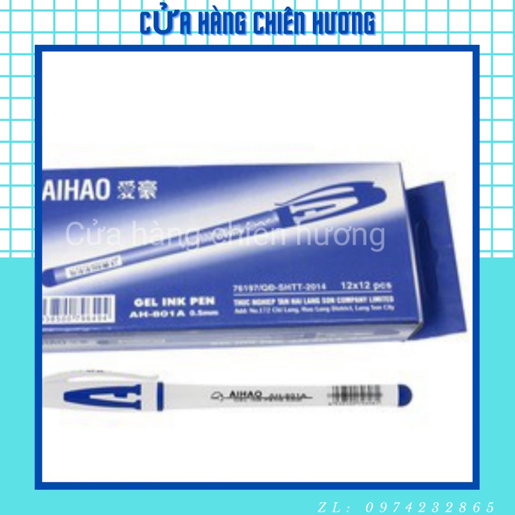 Hộp 12 Bút gel chữ A ngòi 0,5mm