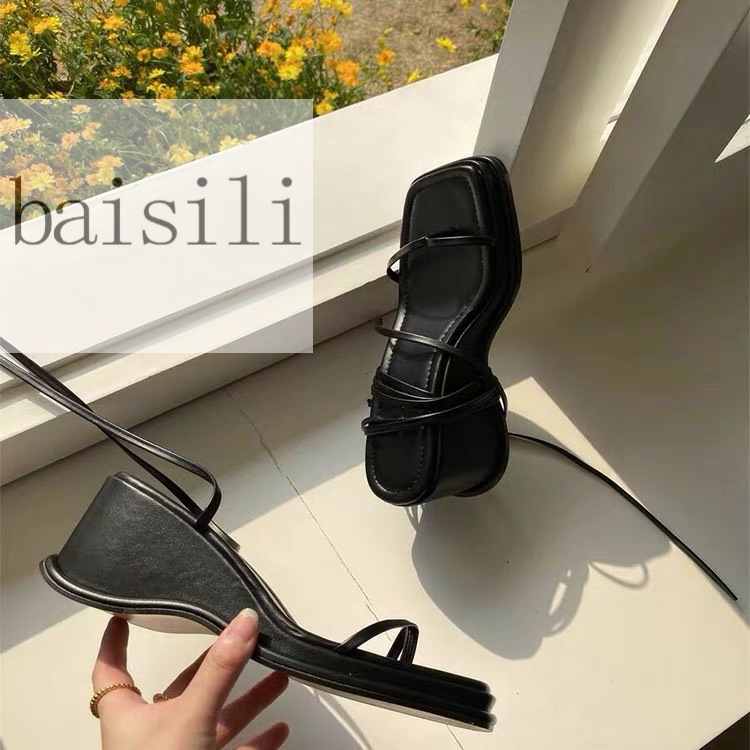 GIÀY CHIẾN BINH BAISILI - GIÀY XUỒNG THỜI TRANG DÂY NGANG MẢNH CỘT DÂY ĐẾ BẰNG 7 PHÂN BS211208