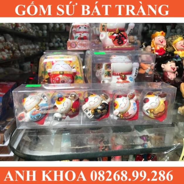 Set mèo ngũ phúc lâm môn - Gốm sứ Bát Tràng Anh Khoa