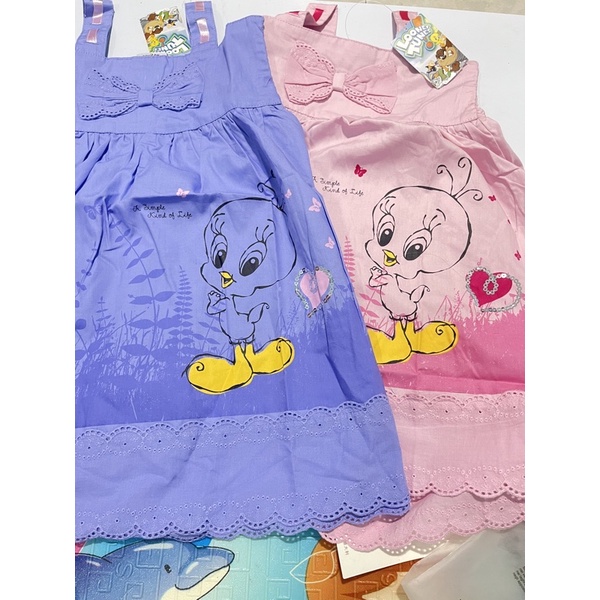 Váy 2 dây bé gái LT 4-8 tuổi  Đầm bé gái cotton cao cấp xuất dư 0622