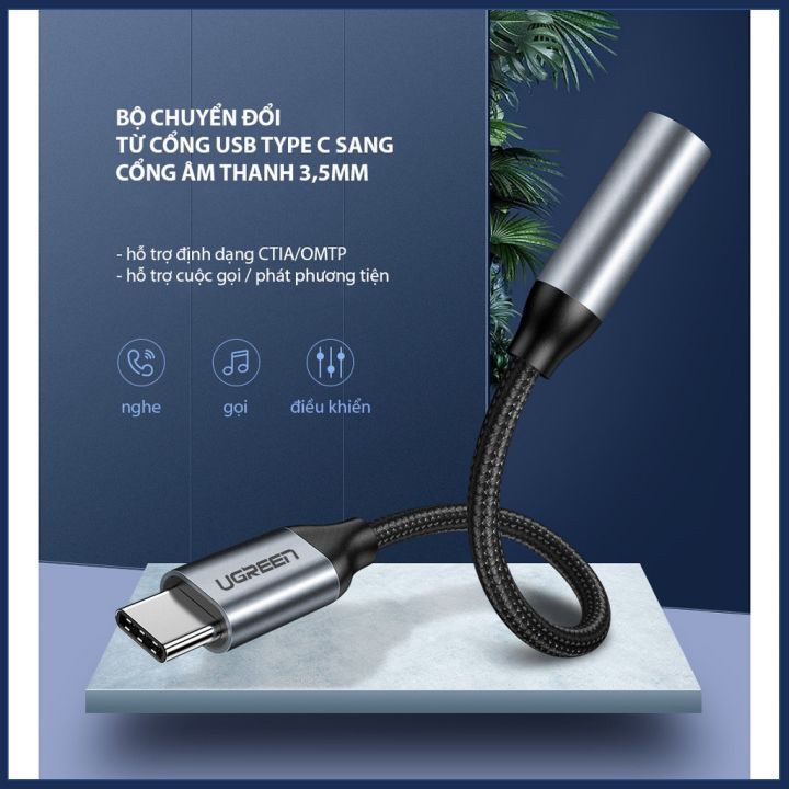 Cáp chuyển đổi từ cổng USB type C sang 3.5mm UGREEN AV142 - 30632