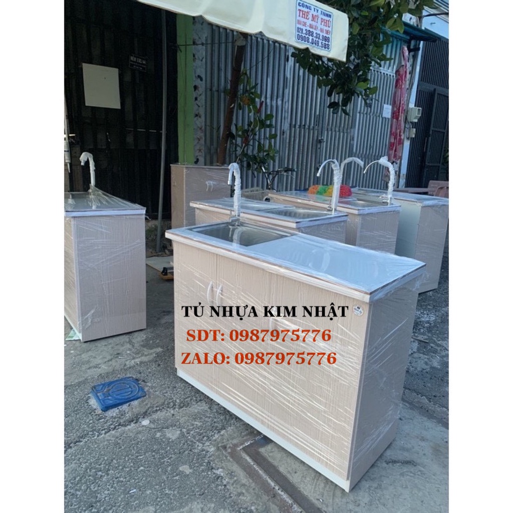 tủ bếp mini kèm bồn rửa nhựa đài loan cao cấp thiết kế theo yêu cầu freeship tphcm
